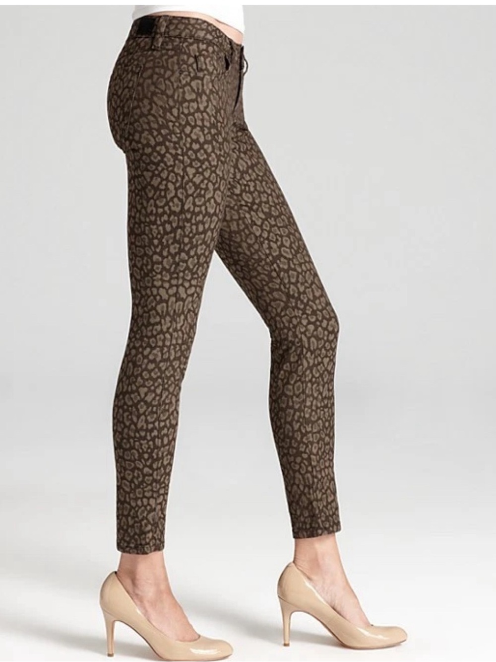 GUESS Leopard Print Brittany Skinny Pants Ankle Length 29